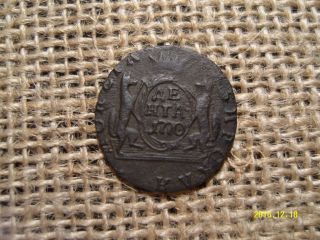 Siberian 1770 Denga Siberian Coin.  Km photo