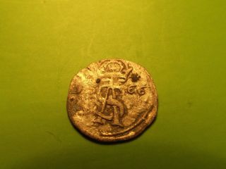 Poland 1566 Ii Denar Zygmunt Ii August Medieval Silver Km 71 Coin photo