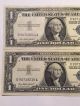 6 $1 Silver Certificate 2ea 1957 1957a 1957b Consecutive Unc Bold Ink Small Size Notes photo 6