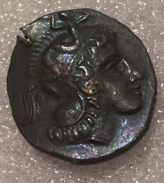 Ancient Greek Roman Coin Drachm Calabria Owl 200 Bc Athens Or Attica photo