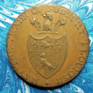 1793 Great Britain Suffolk Lowestoft Half Penny Conder Token D&h 39 photo