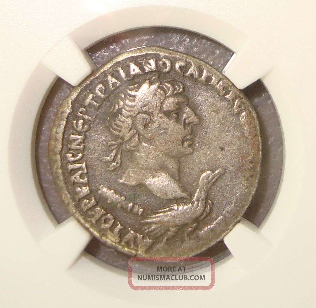Ad 98 - 117 Phoenicia, Tyre Trajan Ancient Roman Silver Tetradrachm Ngc Choice F