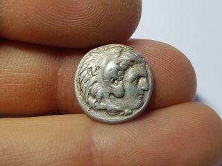 Ancient Greek Silver Drachm Coin Of King Philip Iii Arrhidaeus - 323b photo