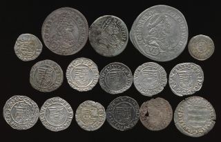 16 Hungarian Hammered Silver Medievals (1300 ' S To 1600 ' S) Interesting No Rsrv photo