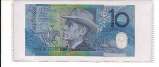 Australian 1994 10 Dollars Note Polymer Frazer/ Evans Australia Ten Dollars Note photo