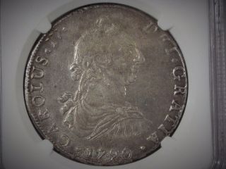 1790 Bolivia Silver 8 Reales Ngc Au53 photo