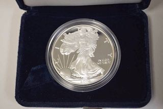 2002 - W 1 Oz Proof Silver American Eagle $1 Coin.  999 photo