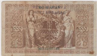 Baranya Bajai Szerb Magyar Köztársaság Stamp - 1000 Mark 1910 - Reichsbanknote photo