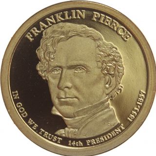 2010 S Franklin Pierce Presidential Dollar Gem Deep Cameo 