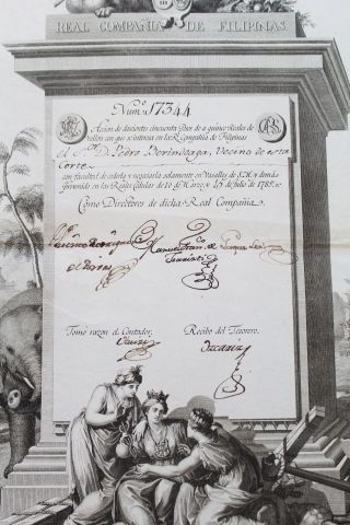 1785 Spanish Share - Philippines Royal Company - Real CompaÑia De Filipinas photo