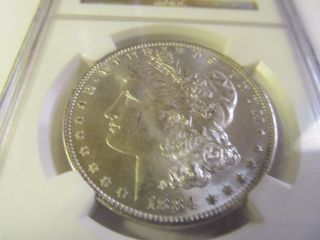 1884 - O Morgan Silver Dollar Ngc Ms 65 photo