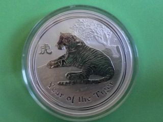 Year Of The Tiger 2010 Lunar Series Ii Australia 1 Oz Silver 999 Silber Perfect photo