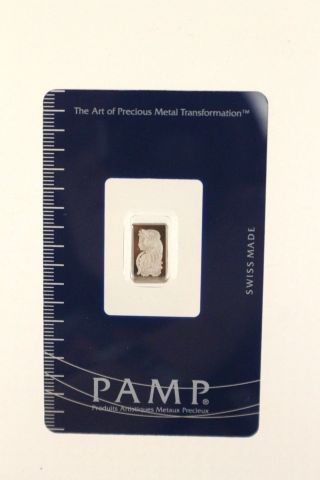 1 Gram Pamp Suisse Platinum Bar.  9995 Fine (in Assay) photo