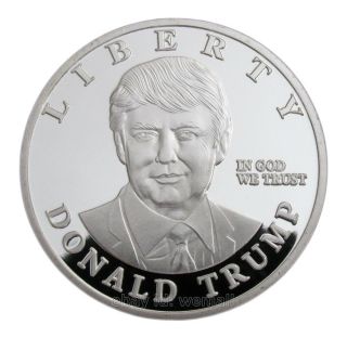 Donald Trump,  Us Presidential Candidates,  Statue Of Liberty,  Silver Coin Token photo