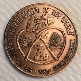 1968 Penn - Ohio Coin Club Token - Reading Pa Pretzel Capital Ch53 photo