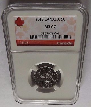 2013 Canada Ngc Ms67 Canadian Nickel Registry Quality photo