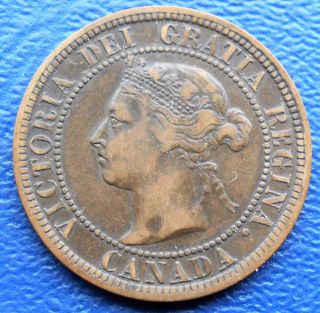 1888 Canada Large Cent Km 7 Queen Victoria Circulated Coin K photo