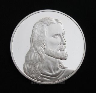 Jesus Christ,  Last Supper,  Christian Prayer,  Silver Commemorative Coin Token photo
