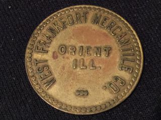 West Frankfort Mercantile Orient Il Ill Coin Token Scrip Trade G/f Htf $1.  00 photo
