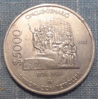 Mexico 1988 5000 Pesos Foreign Coin Km 531 Rjs - A photo
