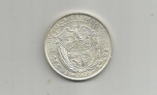 Ncoffin Republica De Panama 1966 Balboa Low Mintage Proof.  900 Fine Silver Coin photo