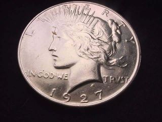1927 - D Peace Dollar Great Dollar Coin 22p photo