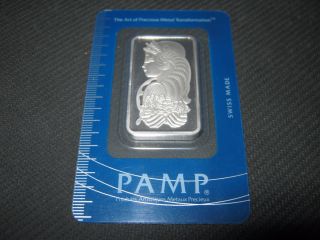 1 Ounce Pamp Platinum Bar In Assay Case photo