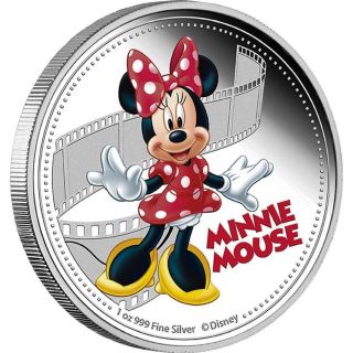 Minnie Mouse 2014 - $2 D Isney Mickey & Friends 1 Oz Silver Proof Coin photo