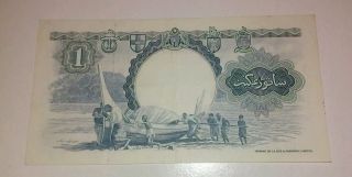1 - 3 - 1959 Malaya & British Borneo $1.  00 Banknote,  P - 8a Crisp Xf/au photo