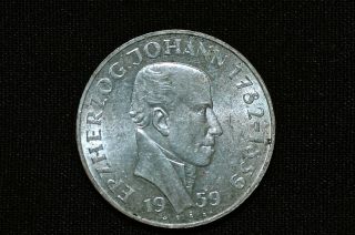 Austria 25 Shilling Silver Coin,  1959 photo