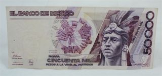 1989 El Banco De Mexico 50,  000 Pesos Serie Fa photo