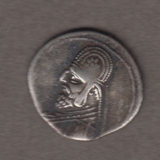 Unidentified Parthian Silver Drachma Mithradates 2nd ? 4gms photo