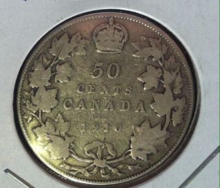1910 Canada Silver 50¢ Cent Half Dollar Coin Our Grade Vg - 10 Item 21 - 555 photo