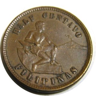 Elf Philippines Usa 1/2 Centavo 1903 Philadelphia photo
