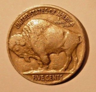 1918 - D Buffalo Nickel Vg - Fine Surface.  Ungraded And Uncertified photo