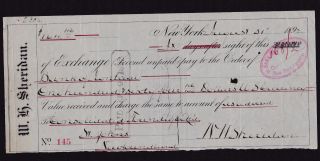 1892 Bom/union Bank Of Newfoundland/foundry Bill Of Exchange photo