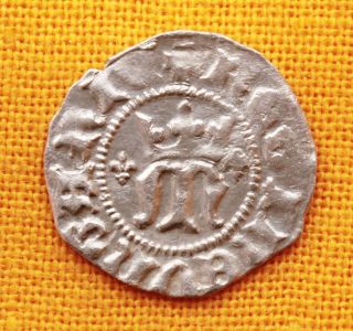 Medieval Hungarian Coin - Maria Queen 1382 - 1395.  Silver Denar photo