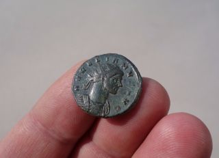Aurelian 274ad.  Roman Antoninian Coin,  Sol With Globe Sun God Cult,  Down A Captive photo