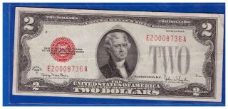 1928g $2 Dollar Bill Old Us Note Legal Tender Paper Money Currency Red Sl @ R943 photo