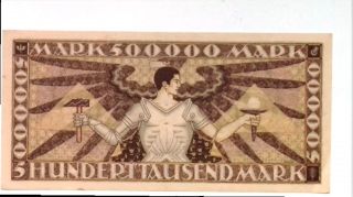 1923 Germany Baden 50.  000 Mark Banknote photo