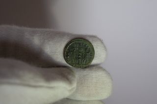 Ancient Roman Follis Constantine Ii Coin 330 Ad Gloria Exercitvs Constantinople photo