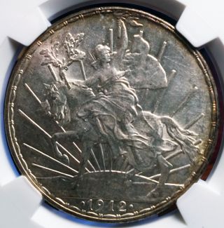 1912 Mexico Republic Peso Ms63 Ngc Caballito Peso Type Gem Nr photo