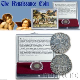 The Renaissance Coin Medieval European Venice Italian Antique Box & Certificate photo
