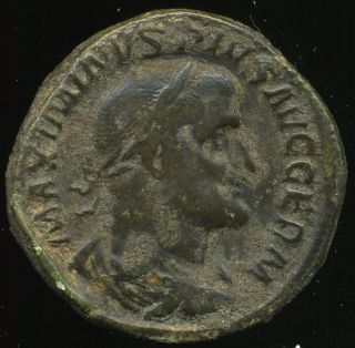 D - D Roman Empire,  Maximinus I (ad.  235 - 238) Sestertius,  23,  60 G.  Very Fine photo