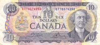 Canada $10 1971 Series Ett Circulated Banknote M9 photo