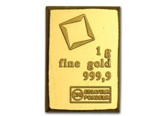 1 Gram Valcambi.  9999 Fine Gold Bullion Bar From Sheet Of 50 photo