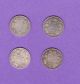 Canada: 4 Silver Quarters; 1928,  1929,  1931 & 1936 Circulated - Sell As Bullion Coins: Canada photo 1