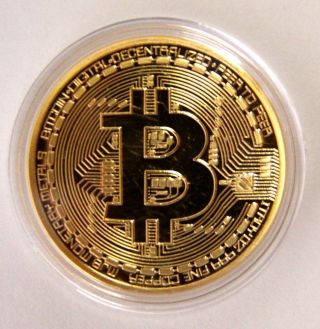 . 999 Fine Gold Bitcoin Commemorative Round Collectors Coin - Bit Coin Is Gold Pl photo