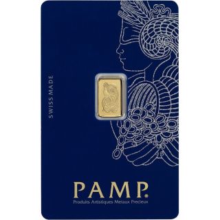 1 Gram Pamp Suisse Gold Bar.  9999 Fine Veriscan (in Assay) photo