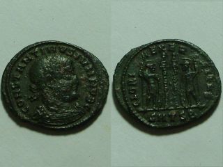 Constantine Ancient Roman Christian Coin/legion Soldiers Standards/smtsb photo